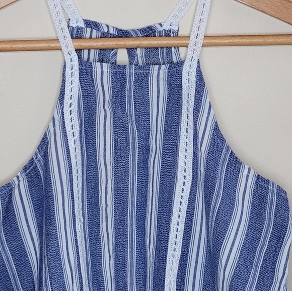 Hollister | Blue & White Striped Peplum Tank Top Size XS - Picture 2 of 5